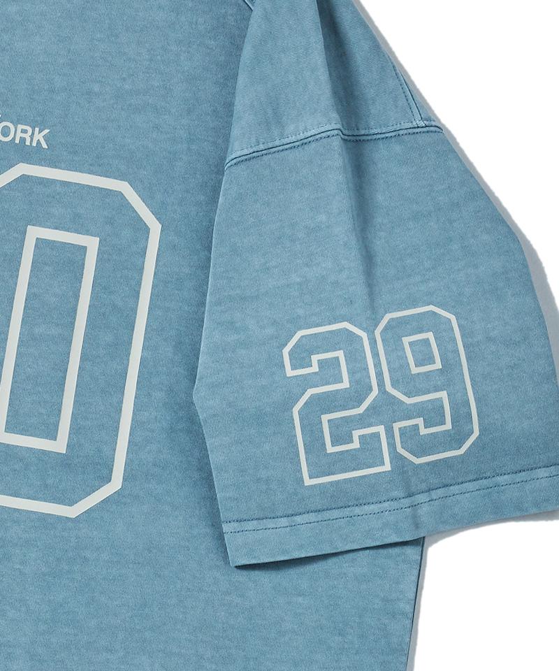 LIFEWORK Pigment Dyeing Numbering Short Sleeve T-Shirt
