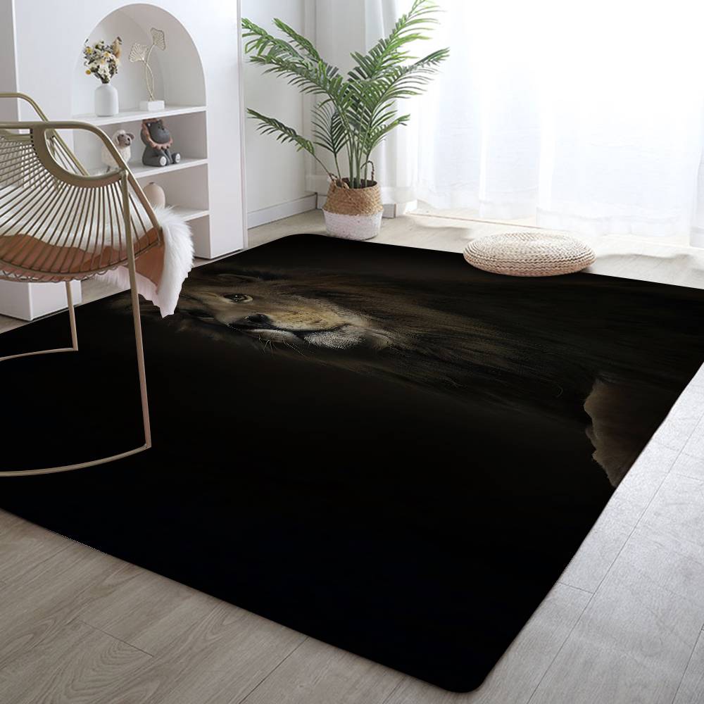 Animal Lion Carpet Bathroom Anti-slip Mat Door Mat Home Decoration Mat Entrance Door Mat Scratch-resistant Door Mat