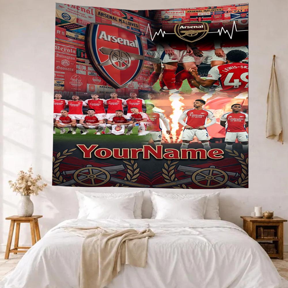 Arsenal Custom Your Name Wall Decor Tapestry Art For Pet Memorial Birthdaywedding Party Backdrop Family Gift