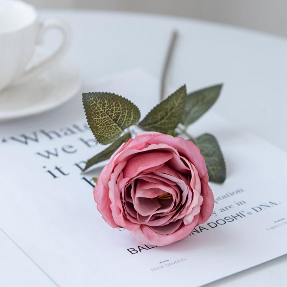 

Artificial Flowers Silk Roses Wedding Wreath Bridal Bouquet Valentine s Outdoor garden Home Room DIY Gift Hotsale Accessori vase 1 pc глибокий рожевий колір
