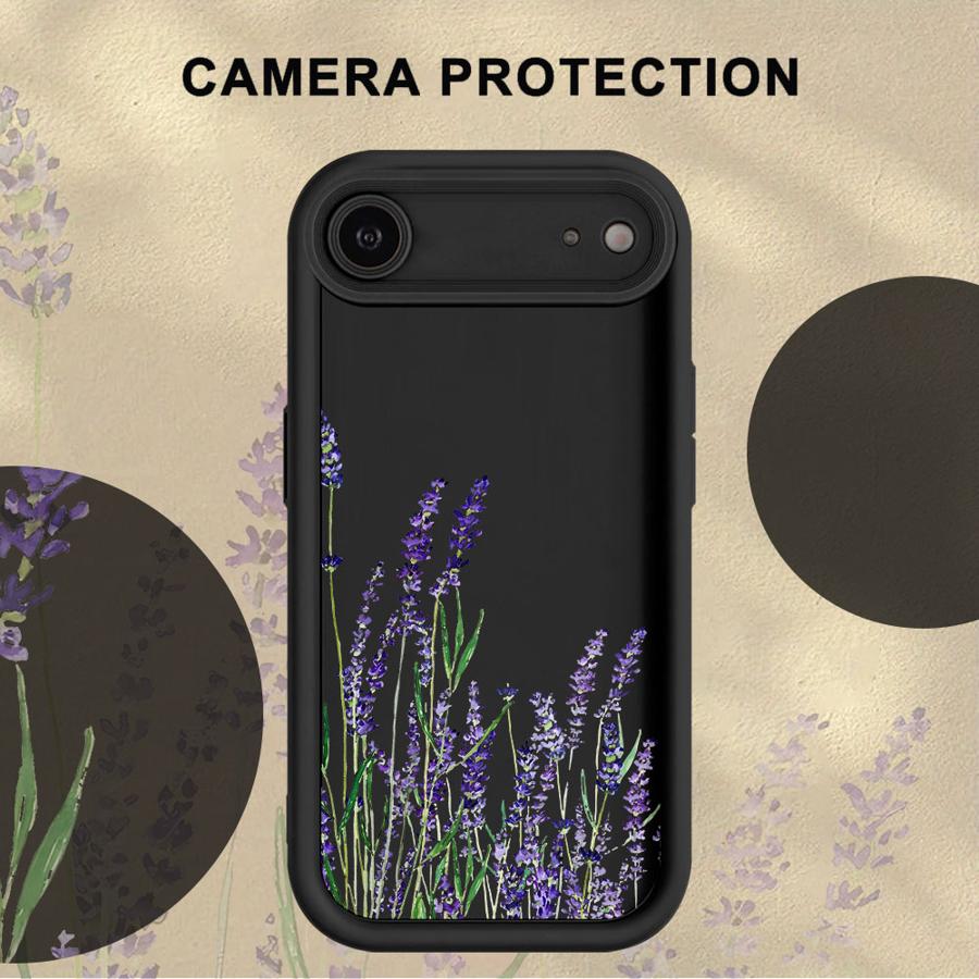 Soft Shell Case for iPhone 18 XR 13 12 11 Pro Max XS Max 17 Air 16e 15 16 14 Plus Lavender Flowers