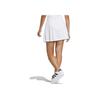 Adidas Originals X NoTitle Co-Branded Series FW23 Pure Color Three-Stripe Pleated Sports Casual Skirt Women Skirt White IN1052