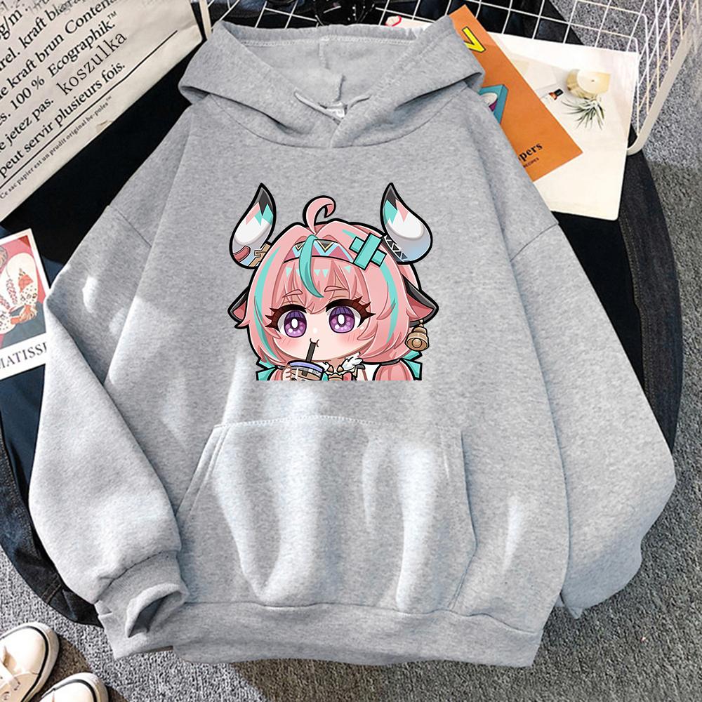 Genshin Impact Varesa Anime Hoodie Men Retro Sweatshirt Autumn/Winter Kawaii Retro Casual Sweatshirt