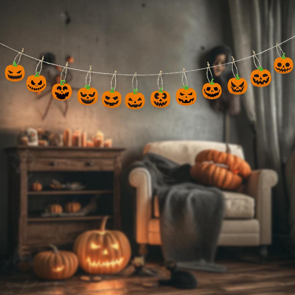 Halloween Themed Party Party Outdoor Garden Tree Decoration Pumpkin Man Hemp Rope Hanging Tags Vintage Pendant