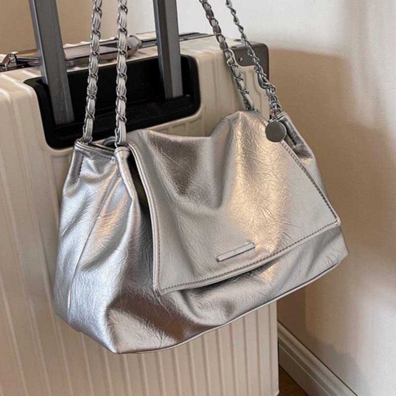 Casual Soft-Sided Tote Bag Large-Capacity Bag Women'S Popular Versatile Chain Bag Shoulder Bag