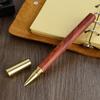 0.5mm Wooden Copper Metal Gel Pen High-end Business Office Signature Black Ink Pen School Stationery Gift