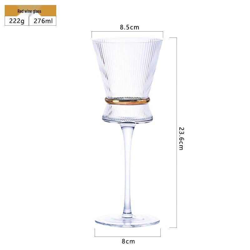 Shangqi Gold-Band Stemmed Glass Set