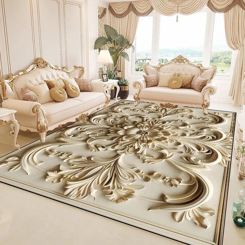 

Великолепные цветочные ковры для гостиной, европейские, большой площади, роскошный прикроватный ковер, домашний декор для спальни, нескользящий коврик для пола в гардеробную 100*200cm