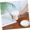 Lurrose 50-Piece Disposable Paper Cup Lids, Drink Covers for Water, Juice, and Iced Tea, for Home, Office, and Shop Use