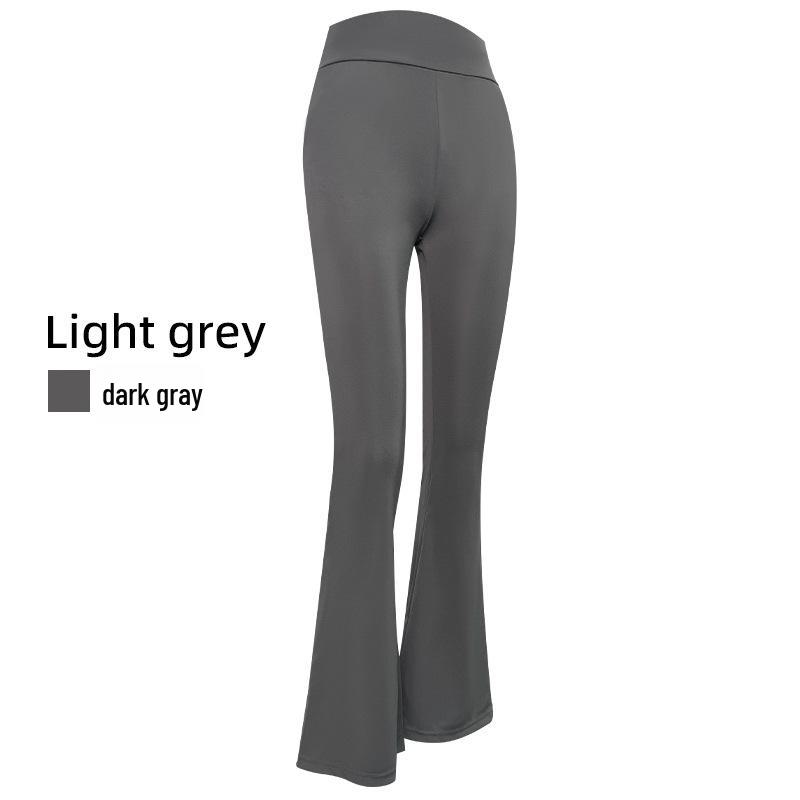 Women's Black Shark High-Waist Elastic Flared Pants