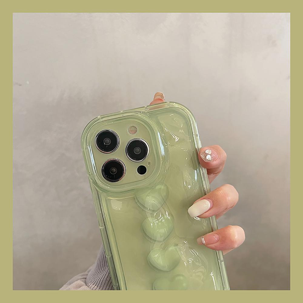 Cute Love Heart 3d Meteorite Pattern Transparent Shockproof Phone Case For Iphone 14 11 12 13 Pro Max Clear Soft Back Cover Case