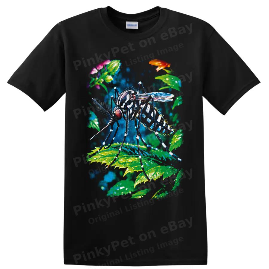 Mosquito T Shirt Colorful Tropical Insect Nature Graphic Art Tee for Bug Lovers