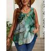 Women's Summer Vest Marble Pattern Loose Casual Vests Fashion Stylish Commuting TopVest