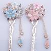 Colorful Flower Hollow Hair Clip Hair Accessories Women Fashion Rhinestone Hairpin Headwear