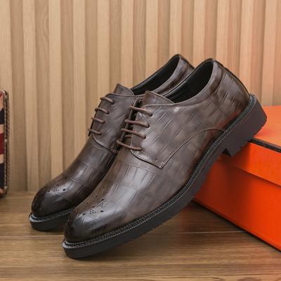 Mode Leder Herren Freizeitschuhe Schnür-Oxfords Atmungsaktive Herren Business Schuhe Klassische Schwarze Flats Herren Kleiderschuhe Mokassins