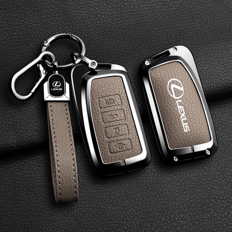 Leather Car Key Cover Case Shell for Lexus RX350 NX300 Es300h Rx450h GS300 GX470 IS250 ES350 LX570 GX460 Nx300h Is300h Keyring