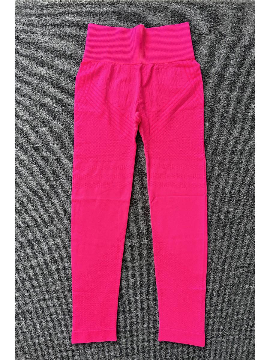 

YX Women s High Waist Seamless Yoga Pants - Fitness & Stretch Knit with Peach Lift Design S фуксия