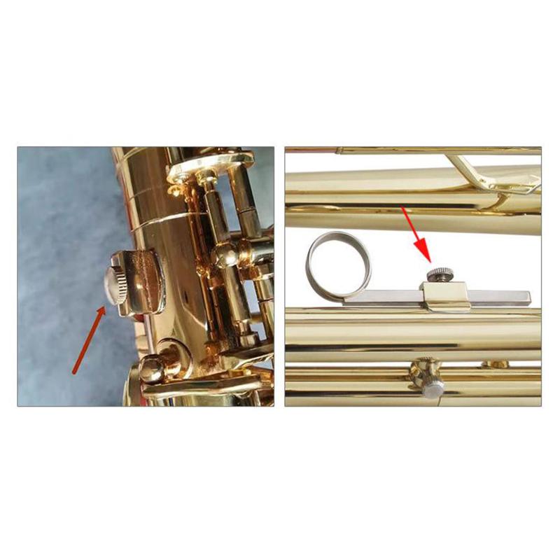 2Pcs 10*8*4Mm Sax Brass Screws Finger Ring Screws For Bb Trumpet Alto Horn M4 Instrument Parts