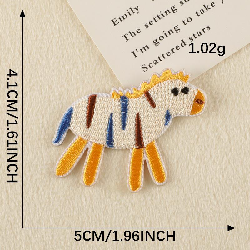 Embroidery Label Embroidery Sticker Patch Sticker Original Cartoon Animal Series Accessories Clothing Accessories DIY Cloth Sticker