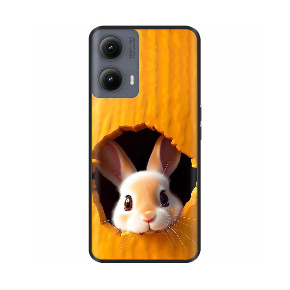 Silicone Casing For Motorola Edge 2024 Case Lovely Cartoon Soft TPU Black Cover For Moto Edge 2024 6.6" Shockproof Fundas Capa