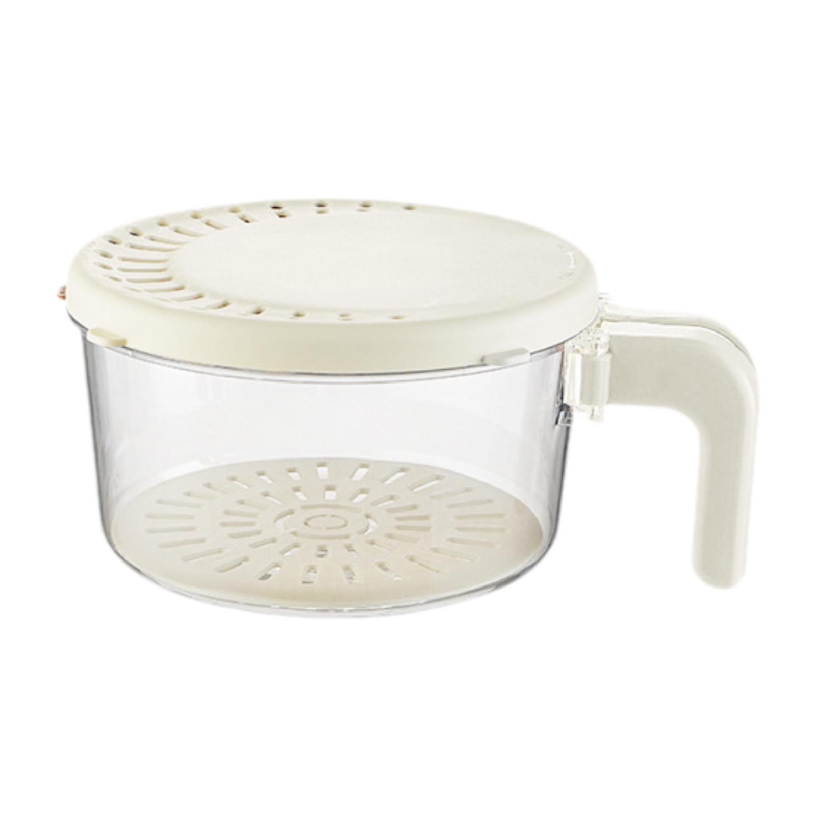 

Drain Basket Keep Fresh Practical Fruit Drain Bowl Food Storage Container for Cherry Fruits Strawberry Vegetables Grapes белый