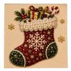 Set d'Arte Pittura con Perline Kit di Perle di Natale Fai da Te con Cornice in Legno, Artigianato Decorativo, Ghirlanda/Decorazioni da Tavolo Babbo Natale/Albero di Natale/Calza/Alce