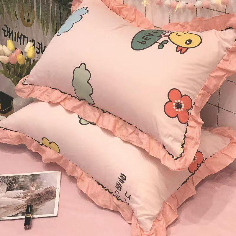 A Pair of Pure Cotton Pillowcases Spring and Autumn Large Size