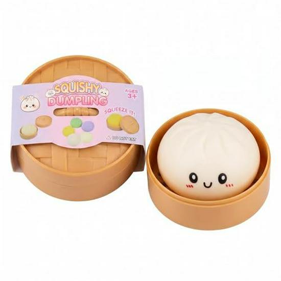 Colorful Emoji Baozi Stress Relief Toy - Cute Squeeze Steamer Basket for Decompression