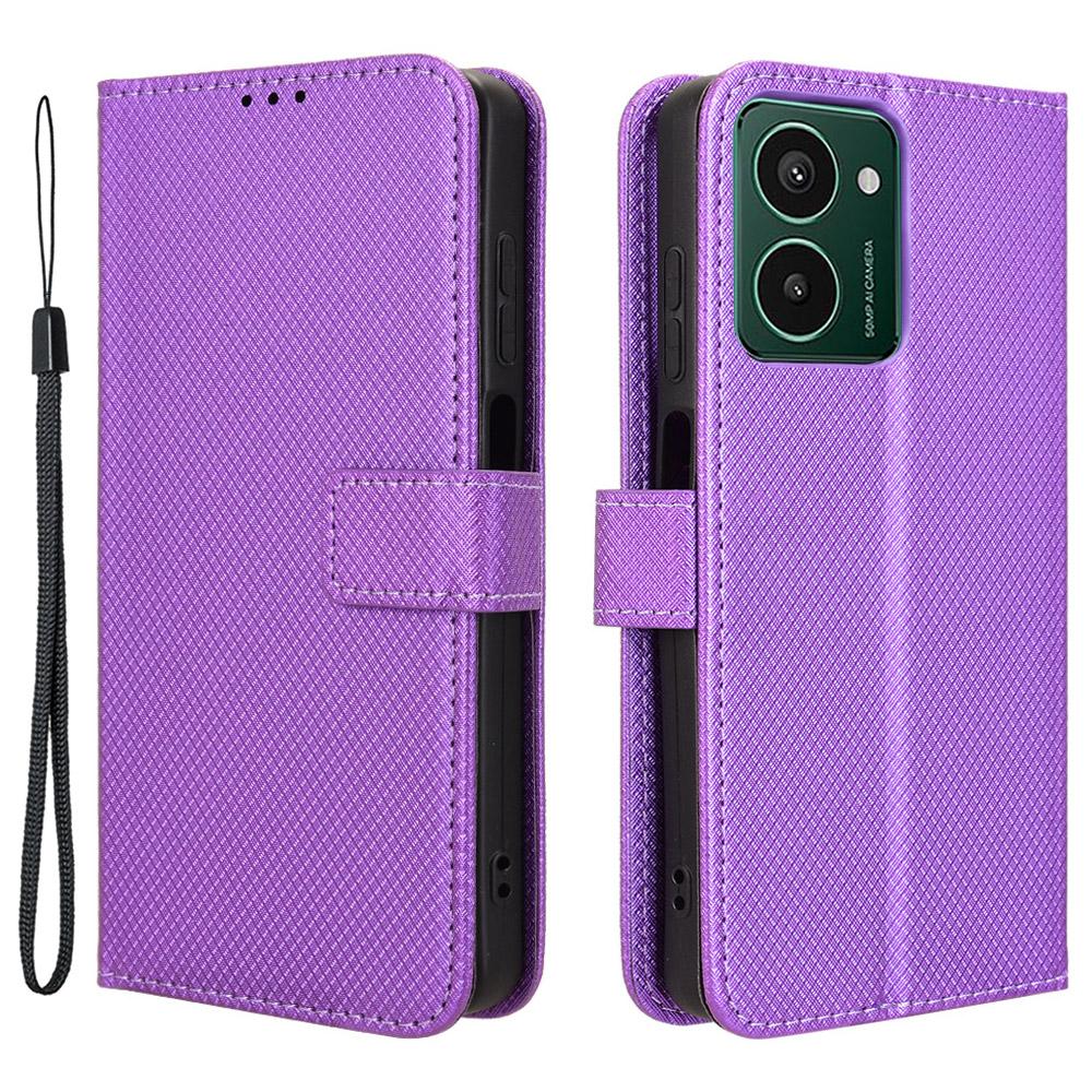 For HMD Pulse/Pulse Pro/Pulse+ Case PU Leather Diamond Texture Protective Phone Cover