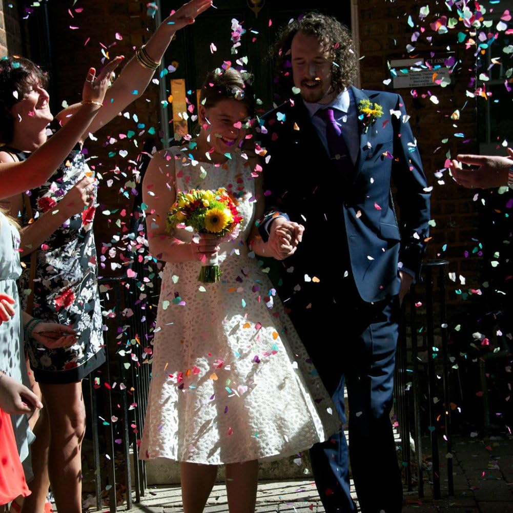 DECORA 1 Inch Multicolor Hearts Paper Confetti for Wedding St. Valentine's Day Decorations