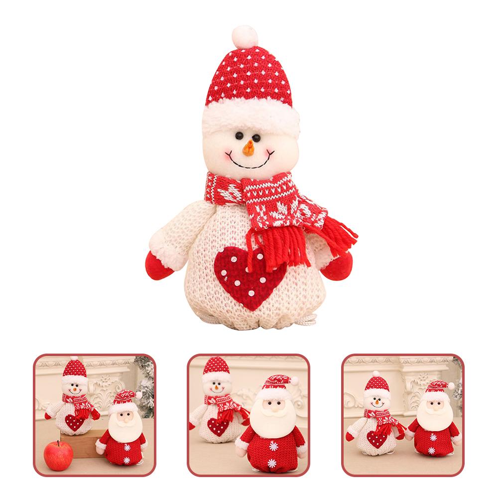 Reusable Snowman Candy Bags Christmas Drawstring Gift Pouches Fabric Storage for Holiday Treats Small Present Wrapping
