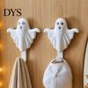 Wall Mounted Hanger 2Pcs 3D Printed Halloween Ghost Hook, Decorative White for Hats Towels Keys, Creative Storage Organizer Entryway Living