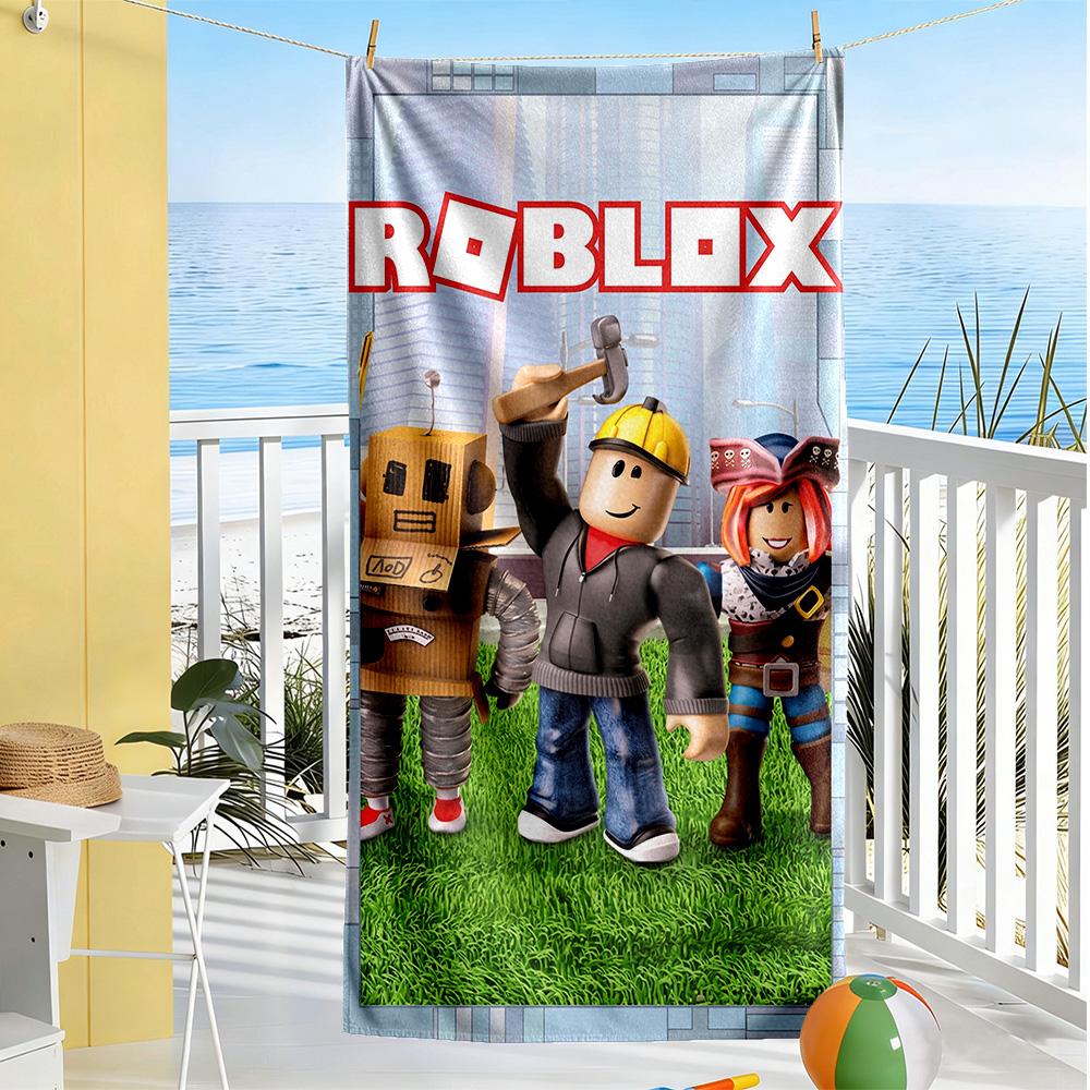 Roblox Beach Towel Super Soft Microfiber Quickdry Fabric Comfortable Lightweight Suitable for Swimming, Gym, Camping, Yoga Vacation