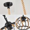 Retro Woven Hemp Rope Pendant Light for Home & Restaurant