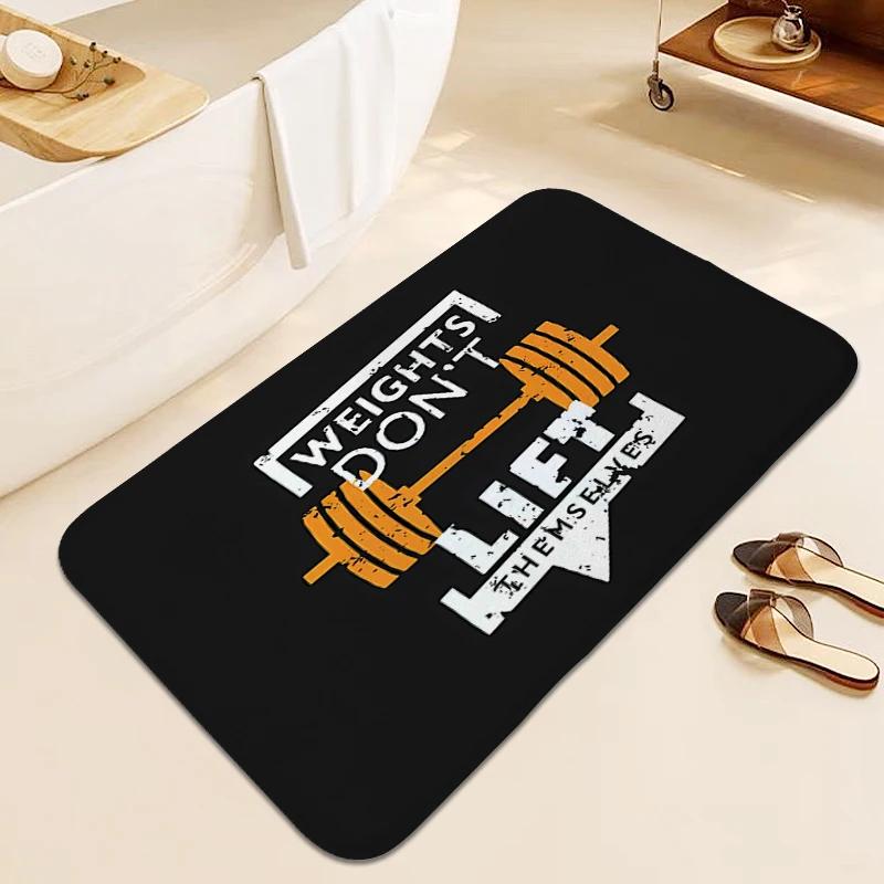 Gym Carpet for Bedroom Floor Mats Front Door Soft Living Room Funny Doormat Bathroom Hallway Sleeping Room Rug Aesthetic