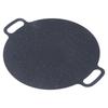 Okrągły talerz do grillowania nieprzywierający patelnia do smażenia BBQ z szczypcami do żywności i rękawicami ochronnymi 30 cm /