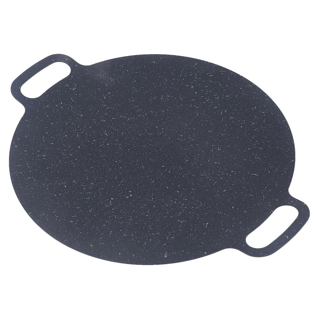 Okrągły talerz do grillowania nieprzywierający patelnia do smażenia BBQ z szczypcami do żywności i rękawicami ochronnymi 30 cm /