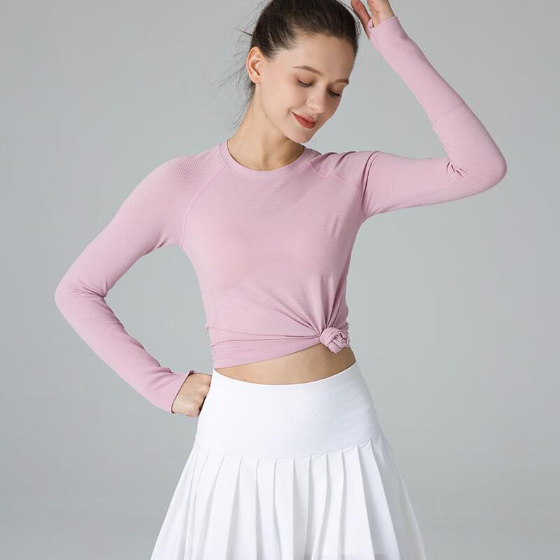 WEZHO Women's Long Sleeve Crew Neck Yoga Top