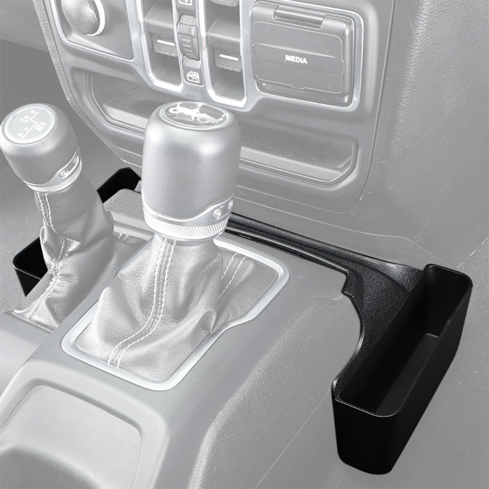 YOCTM Gear Storage Box for Jeep Wrangler JL Rubicon Sport Sahara Gladiator JT 4XE 2018 2019 2020 2021 2022 2023 2024 2025 Console Custom Storage Box