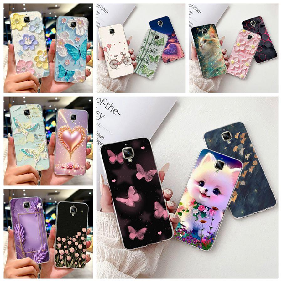 For OnePlus 3T Nord 3 5G Case Butterfly Flower Soft Silicon TPU Phone Cases For One Plus3 3 T Nord3 5G Cover