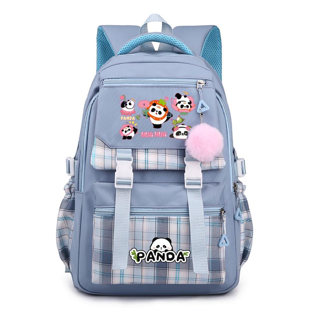 Panda Huahua schoolbag cute high-value junior high school students grades 3-6 cross-border large-capacity burden reduction backpack