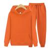 Fashion Solid Color Sports Casual Pullover Hoodie Fleece Men's Hooded Two-piece Set