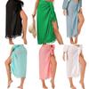 Women's Beach Towel, Beach Vacation Sun Protection Wrap Skirt, Fringed Shawl, One-Piece Skirt