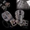 Invisible Pin Buckle Wide Waist Strap Transparent Waistband Round Square Heart Punk Waist Belt
