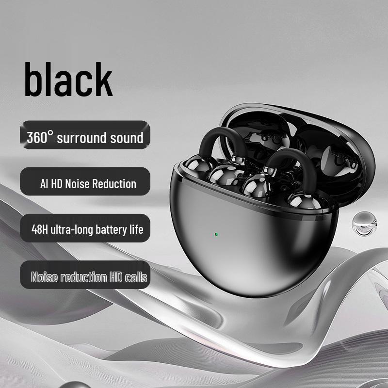 2025 Q70 Wireless Bluetooth Noise-Cancelling Clip-On Sports Earphones: Long Battery Life & High Sound Quality