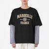 KULTE A-College Layered T-Shirt Black