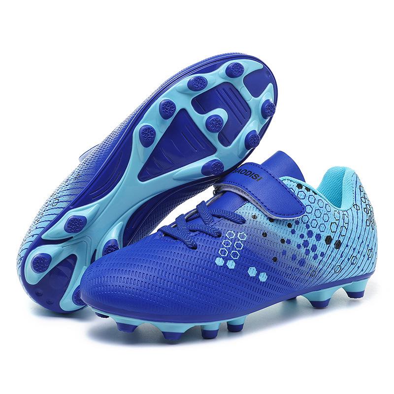 Kids' Velcro Football Shoes - Studded TF Training Sneakers for School Boys & Girls