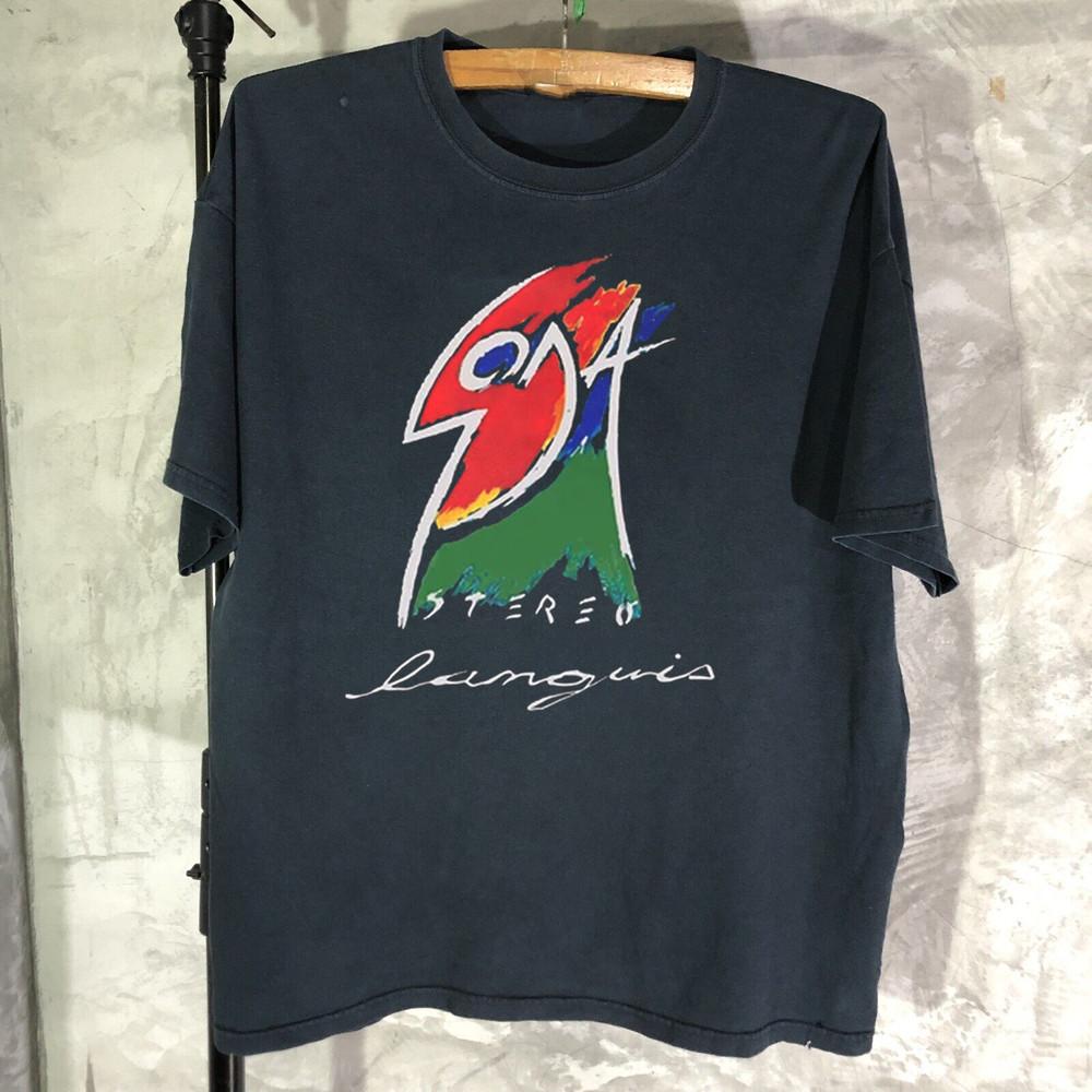 Rock en Español Soda Stereo Languis Cotton T Shirt Full Size S-5XL Unisex T-Shirt S
