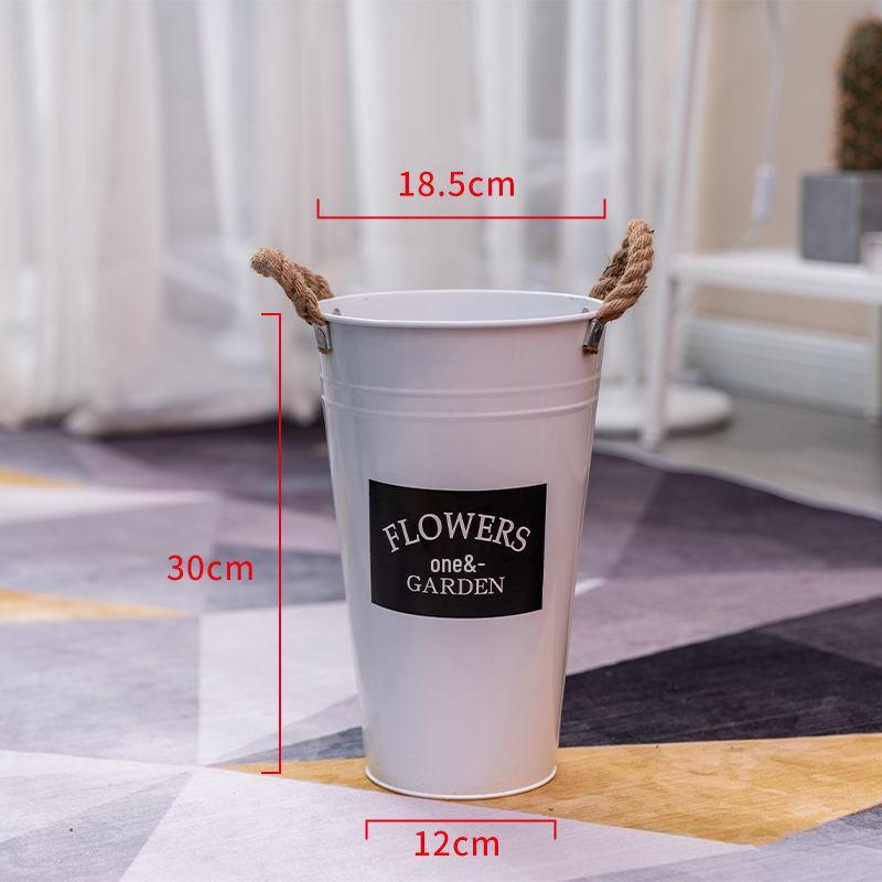 Creative Tin Flower Pot: Dried & Fresh Flower Arrangement Vase for Home or Flower Shop Use