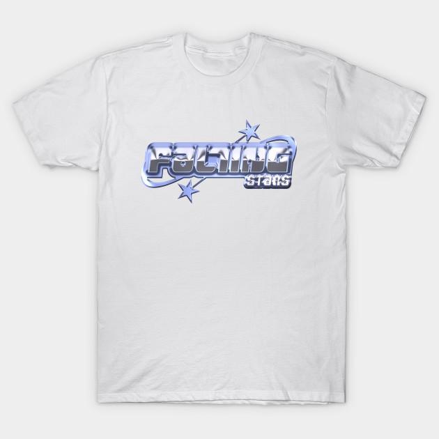 

Men Black Print T-shirt Y2K Streetwear Logo Falling Stars No-Cut Transfer Paper Print Cotton Tshirt S